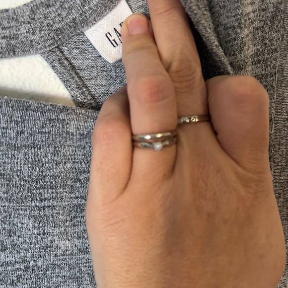 Gap Fit & Flare Jersey-Knit Heather Gray Sleeveless Dress Back Cut out Large - Picture 5 of 9